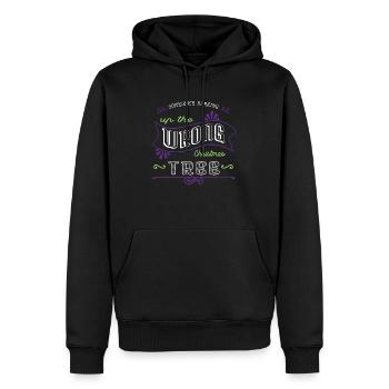 Christmas Vacation awkward Golden Retriever Gift - Men’s Premium Organic Hoodie - black - Front - Nico (187cm)