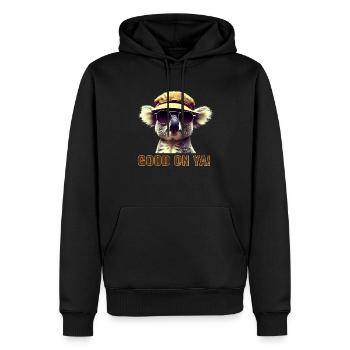 Good On Ya! - Men’s Premium Organic Hoodie - black - Front - Nico (187cm)