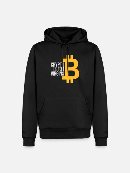 crypto is for virgins - Men’s Premium Organic Hoodie - black