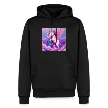 New Dimension - Men’s Premium Organic Hoodie - black - Front - Nico (187cm)