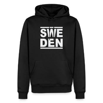 Schweden Nation - Männer Premium Bio Hoodie - Schwarz - Vorne - Nico (187cm)