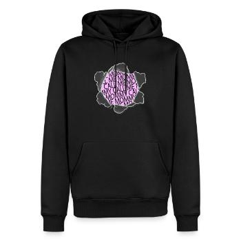 Famille adoptée amour blague anniversaire idée cadeau - Sweat à capuche Premium bio Homme - noir - Devant - Nico (187cm)