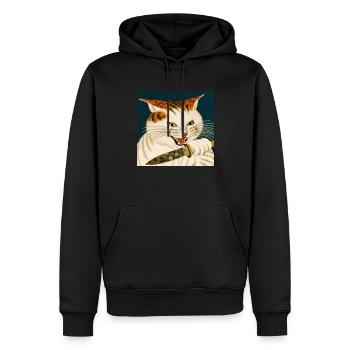 Catana - Japanese Ukiyo Gemälde - Männer Premium Bio Hoodie - Schwarz - Vorne - Nico (187cm)