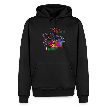 Alaaf - Männer Premium Bio Hoodie - Schwarz - Vorne - Nico (187cm)