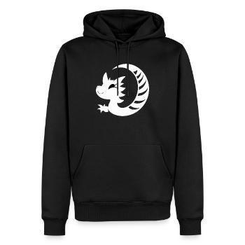 Cartoon Drache Feuer Fantasie Comic Drachen 3 - Männer Premium Bio Hoodie - Schwarz - Vorne - Nico (187cm)