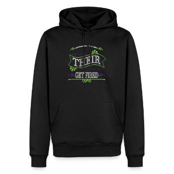 gift idea cool believe earth gift statement - Männer Premium Bio Hoodie - Schwarz - Vorne - Nico (187cm)