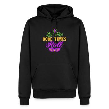 Laissez les bons moments rouler Mardi Gras Party - Sweat à capuche Premium bio Homme - noir - Devant - Nico (187cm)