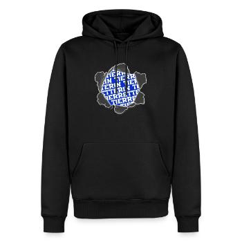 statement fußspuren lieben umweltschutz - Männer Premium Bio Hoodie - Schwarz - Vorne - Nico (187cm)