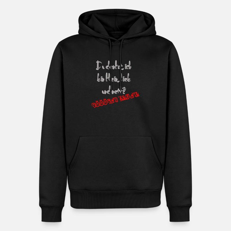 Boser Fehler - Männer Premium Bio Hoodie - Schwarz