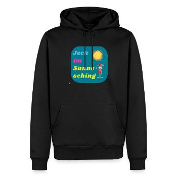 Jeck im Sunnesching Sonne Sonnenschein Köln Kölsch - Männer Premium Bio Hoodie - Schwarz - Vorne - Nico (187cm)