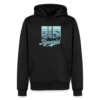 Aquariophile Aquarium Propriétaire Garde de poissons - Sweat à capuche Premium bio Homme - noir - Devant - Nico (187cm)