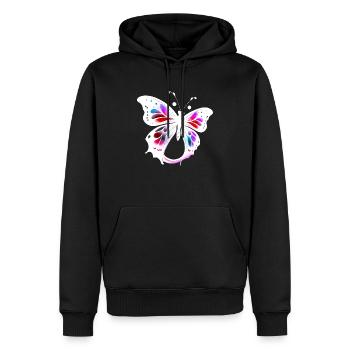 Multicolored butterfly - Men’s Premium Organic Hoodie - black - Front - Nico (187cm)