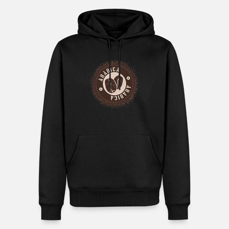 Café Arabica. - Sweat à capuche Premium bio Homme - noir