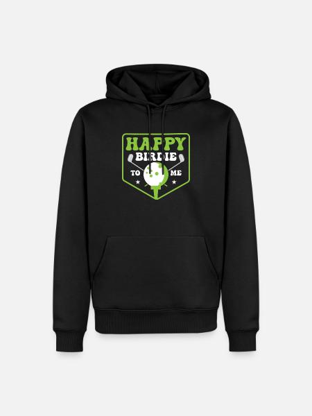 Happy Birdie To Me Golfing Golf - Herre Premium økologisk hoodie - sort