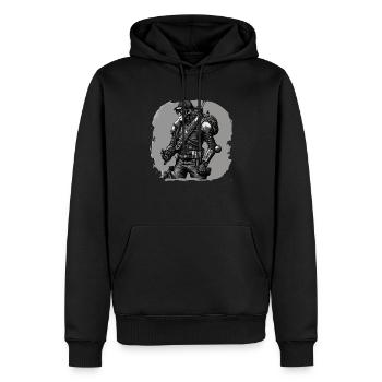 Affen-Rebell - Männer Premium Bio Hoodie - Schwarz - Vorne - Nico (187cm)