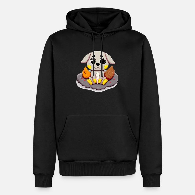 Miko le chien rigolo - Sweat à capuche Premium bio Homme - noir