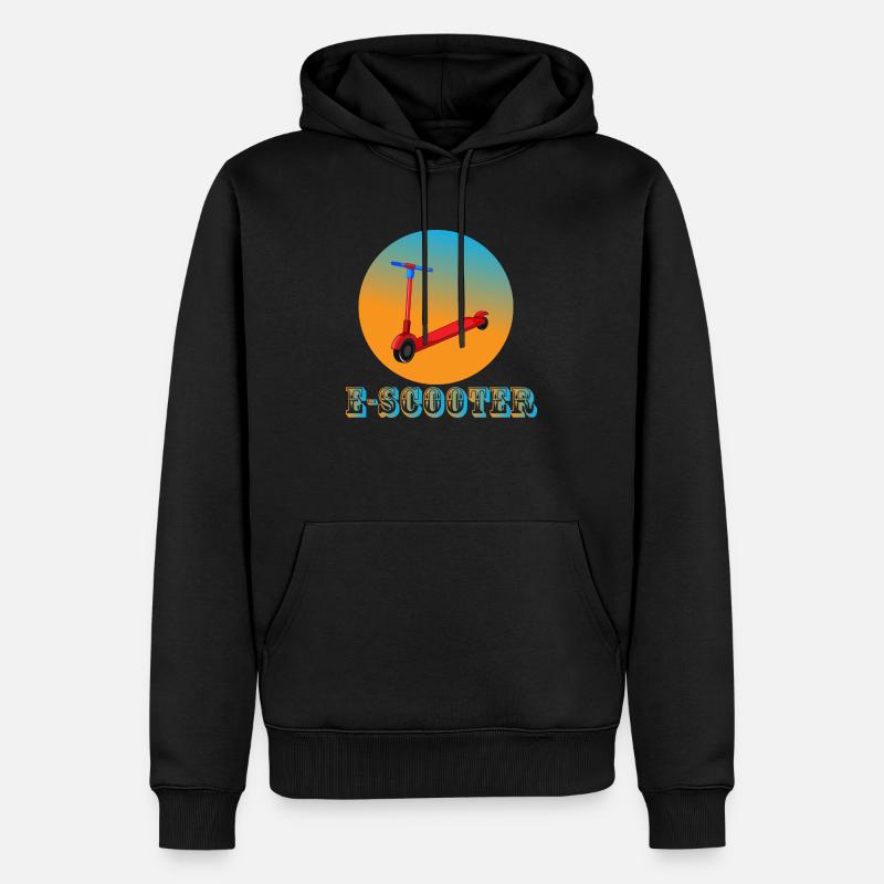 E-Scooter Roller Scooter - Männer Premium Bio Hoodie - Schwarz