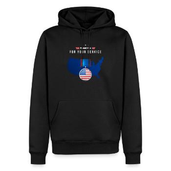 Thank You For Your Service Patriotic Veterans Day - Sweat à capuche Premium bio Homme - noir - Devant - Nico (187cm)