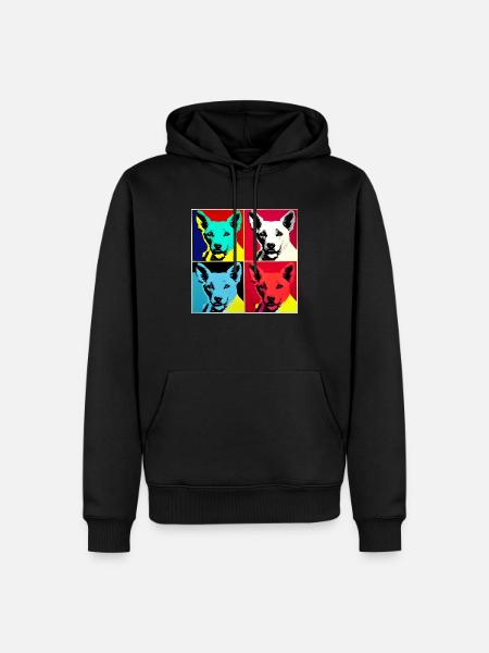 A007 - Männer Premium Bio Hoodie - Schwarz