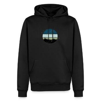 forest - Sweat à capuche Premium bio Homme - noir - Devant - Nico (187cm)