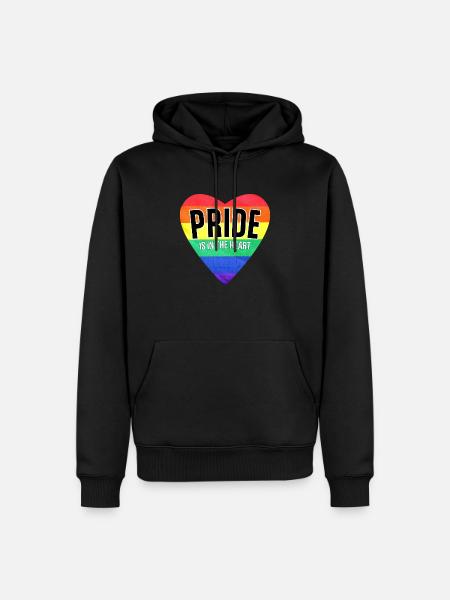 Stolz ist im Herzen - Männer Premium Bio Hoodie - Schwarz