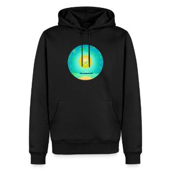Nature Sun Love - Männer Premium Bio Hoodie - Schwarz - Vorne - Nico (187cm)