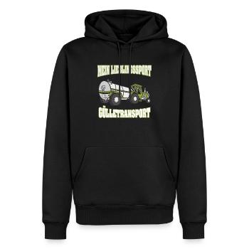 Mein Lieblingssport Gülletransport Bauer Landwirt - Männer Premium Bio Hoodie - Schwarz - Vorne - Nico (187cm)
