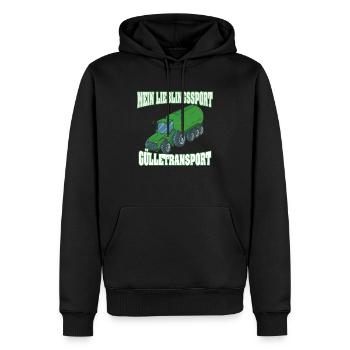 Mein Lieblingssport Gülletransport Bauer Landwirt - Männer Premium Bio Hoodie - Schwarz - Vorne - Nico (187cm)