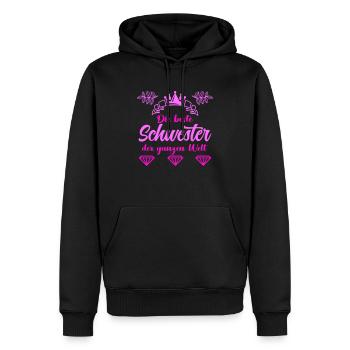 beste schwester - Männer Premium Bio Hoodie - Schwarz - Vorne - Nico (187cm)