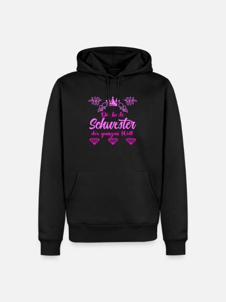 beste schwester - Männer Premium Bio Hoodie - Schwarz