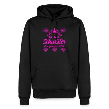 beste schwester - Männer Premium Bio Hoodie - Schwarz - Vorne - Nico (187cm)
