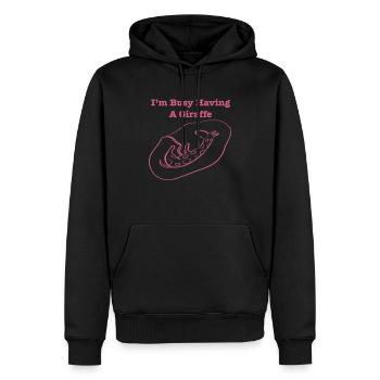BusyHavingAGiraffe2 - Men’s Premium Organic Hoodie - black - Front - Nico (187cm)