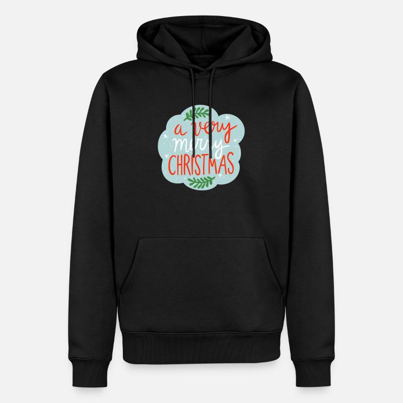 Autocollant de Noël - Sweat à capuche Premium bio Homme - noir