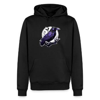 Halloween - Hard Rock - Rabe - Männer Premium Bio Hoodie - Schwarz - Vorne - Nico (187cm)