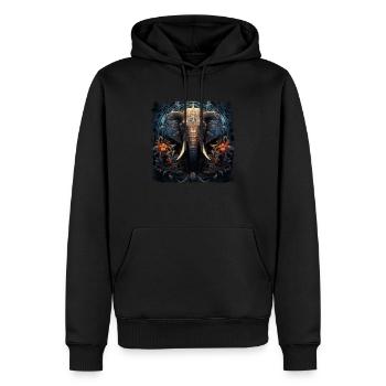 Elephant in the Rainforest Cadeau Fans de la faune - Sweat à capuche Premium bio Homme - noir - Devant - Nico (187cm)
