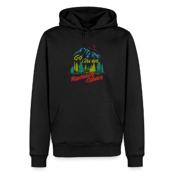 Passez au vert, restez propre - Sweat à capuche Premium bio Homme - noir - Devant - Nico (187cm)