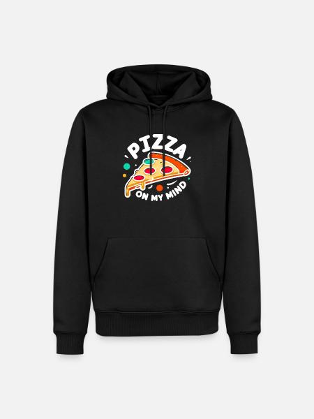 Pizza On My Mind - Men’s Premium Organic Hoodie - black