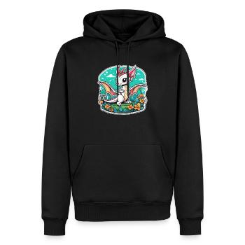Asiatischer Babydrache - Japan - Chinesisch - Männer Premium Bio Hoodie - Schwarz - Vorne - Nico (187cm)