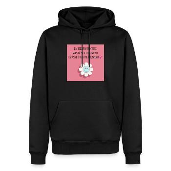 Pink crisis - Sweat à capuche Premium bio Homme - noir - Devant - Nico (187cm)