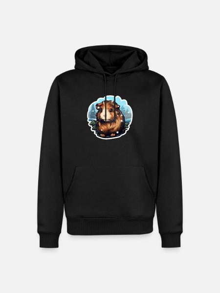 Cochon d’Inde d’hiver - Sweat à capuche Premium bio Homme - noir