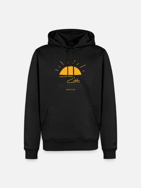 Münster Westphalia Bicycle - Men’s Premium Organic Hoodie - black