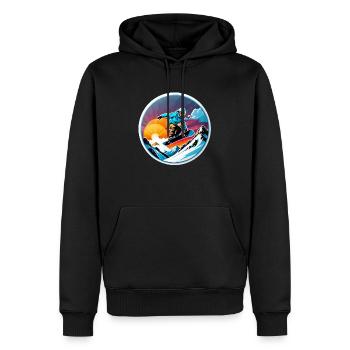 snowboard neige et ski - Sweat à capuche Premium bio Homme - noir - Devant - Nico (187cm)
