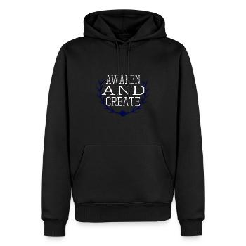 technology awareness present spiritual gift idea - Männer Premium Bio Hoodie - Schwarz - Vorne - Nico (187cm)