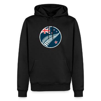 Neuseeland Aotearoa Kiwi 5 - Männer Premium Bio Hoodie - Schwarz - Vorne - Nico (187cm)