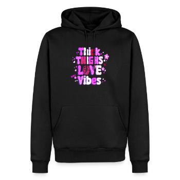 Love me Valentine Happy Valentines Valentines - Men’s Premium Organic Hoodie - black - Front - Nico (187cm)