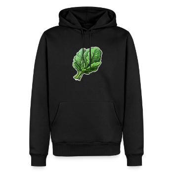 Spinat Bund - Männer Premium Bio Hoodie - Schwarz - Vorne - Nico (187cm)