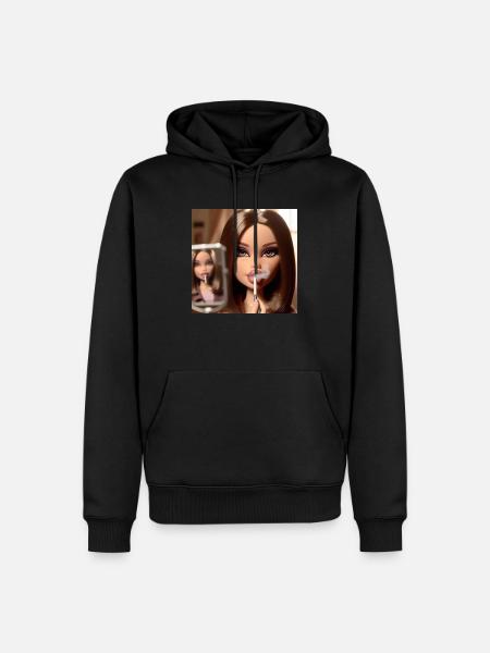 Smoke Girl - Männer Premium Bio Hoodie - Schwarz