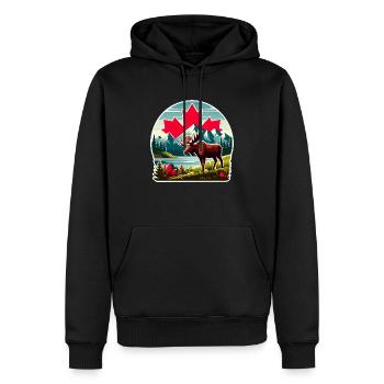 Kanada 1 - Männer Premium Bio Hoodie - Schwarz - Vorne - Nico (187cm)