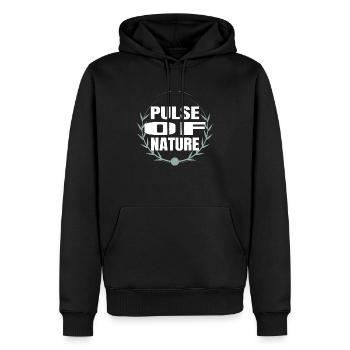 Idée cadeau geek Idée cadeau d’anniversaire cool - Sweat à capuche Premium bio Homme - noir - Devant - Nico (187cm)
