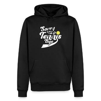 Désolé ne peut pas Tennis Bye citation drôle Sport Dire - Sweat à capuche Premium bio Homme - noir - Devant - Nico (187cm)